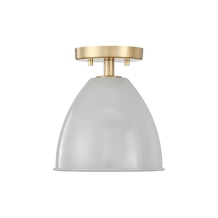 Designers Fountain Bilba 8.25in 1-Light Brushed Gold Modern Semi Flush Mount Light D287M-SF-BG